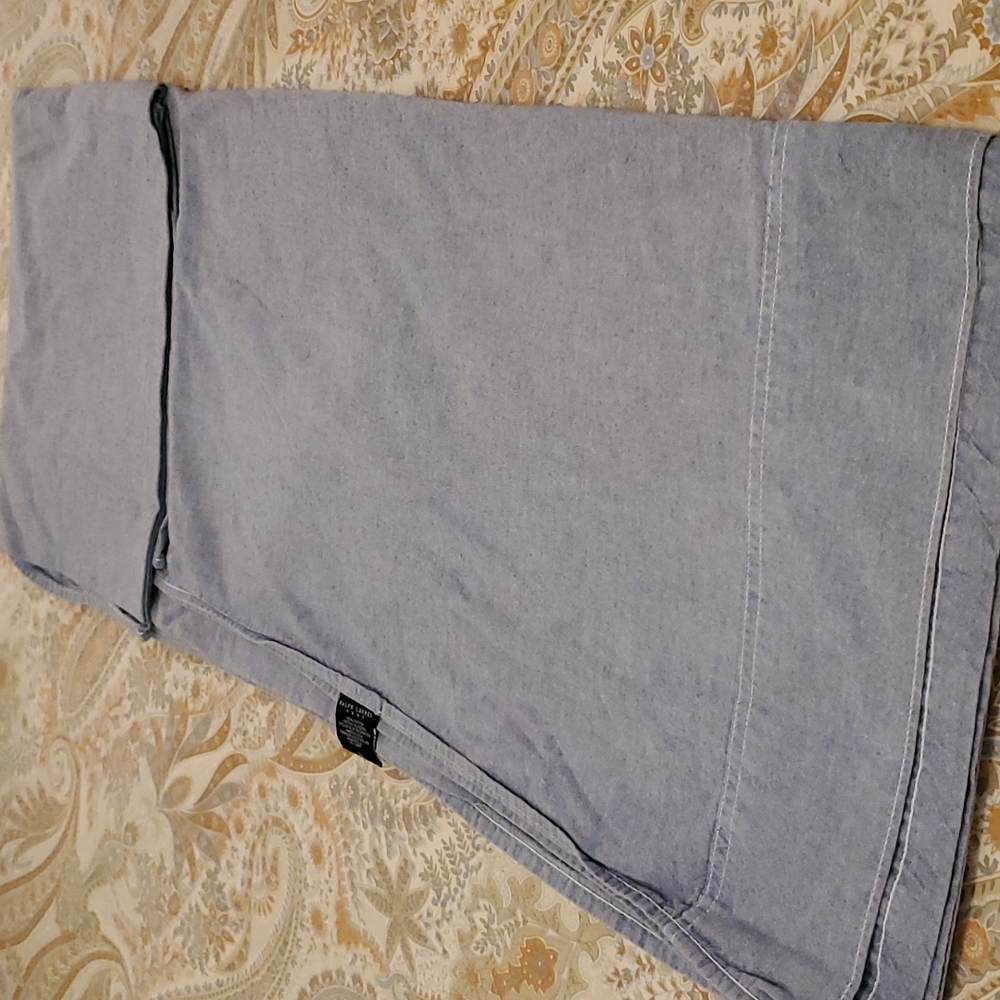Ralph Lauren twin flat denim blue Chambray sheet
